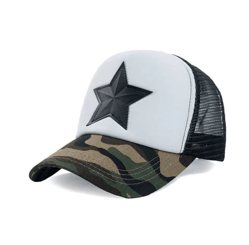 Pentagram Baseball Cap Camouflage Sun Hat Casual Hat Sun Hat Korean Men and Women Cap - melvincucci
