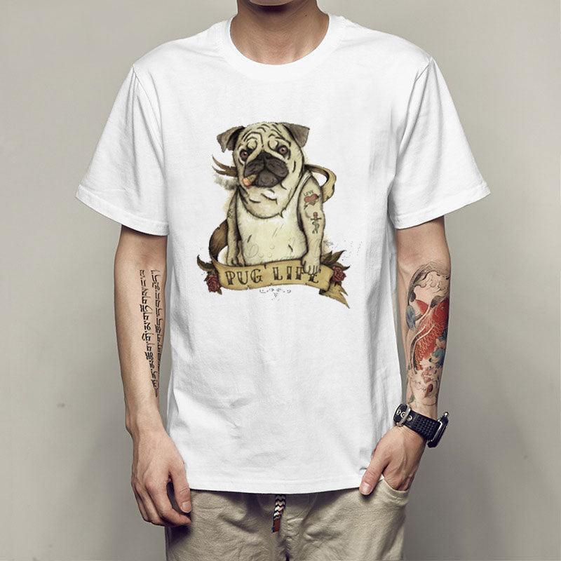 Personality spoof pug men T-shirt - melvincucci