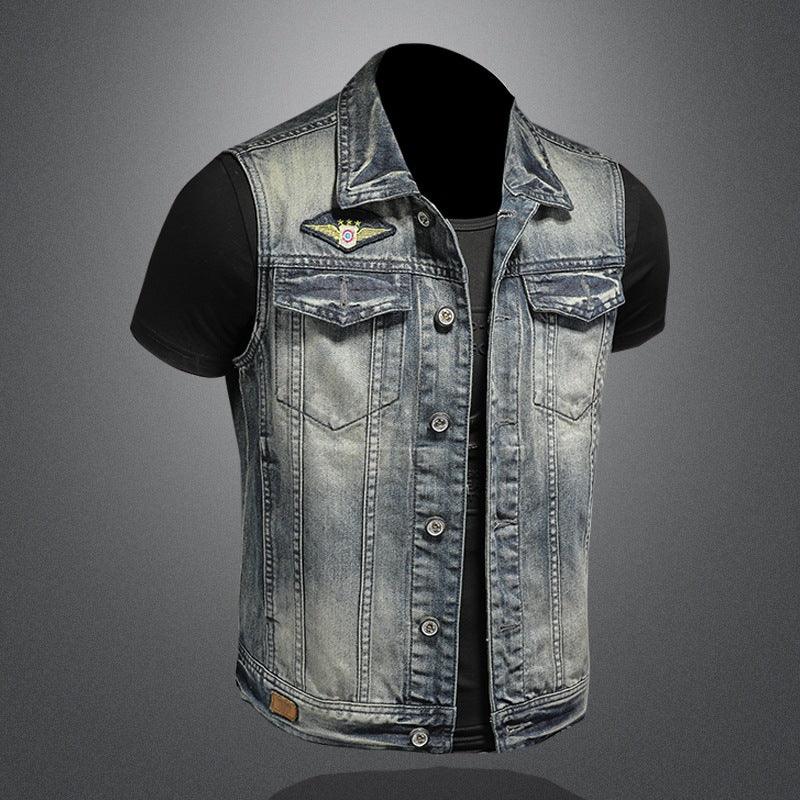 Personalized Denim Vest Men Plus Size Vest - melvincucci
