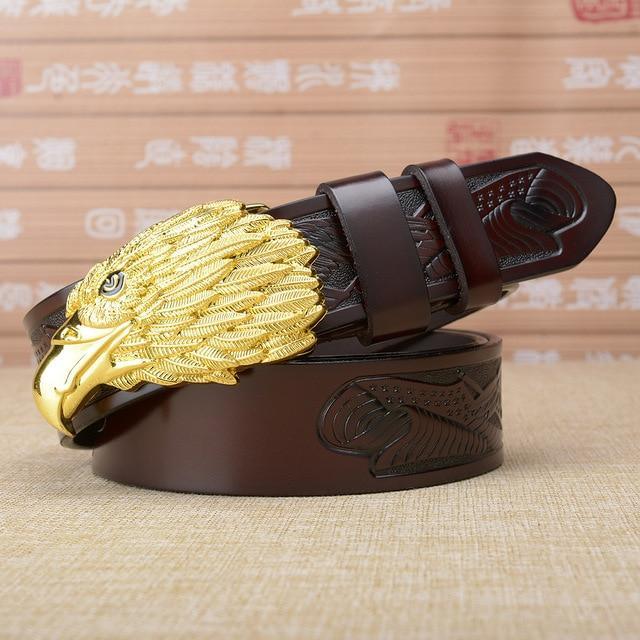 Personalized Eagle Head Buckle Men's Belt - melvincucci