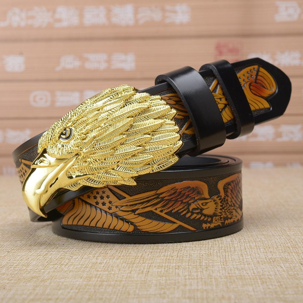 Personalized Eagle Head Buckle Men's Belt - melvincucci