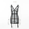 Perspective strap dress - melvincucci