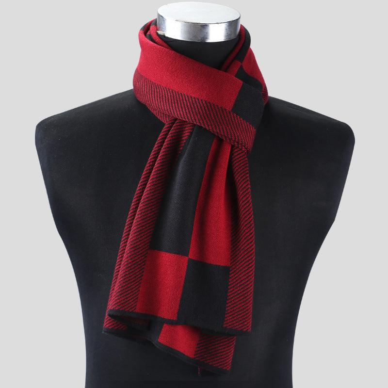 Plaid men scarf knitted scarf - melvincucci