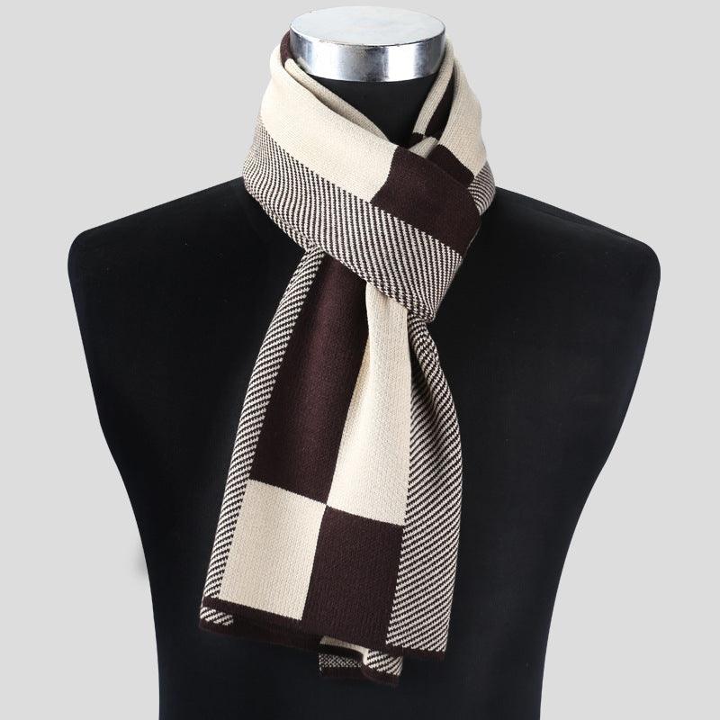 Plaid men scarf knitted scarf - melvincucci