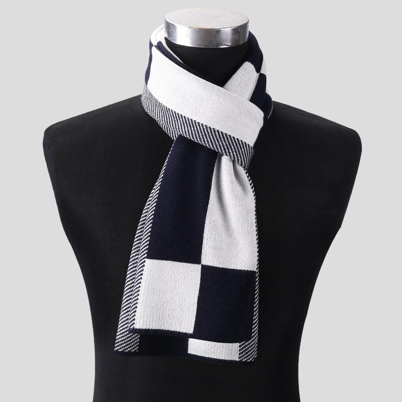 Plaid men scarf knitted scarf - melvincucci