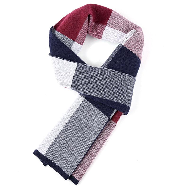 Plaid men scarf knitted scarf - melvincucci
