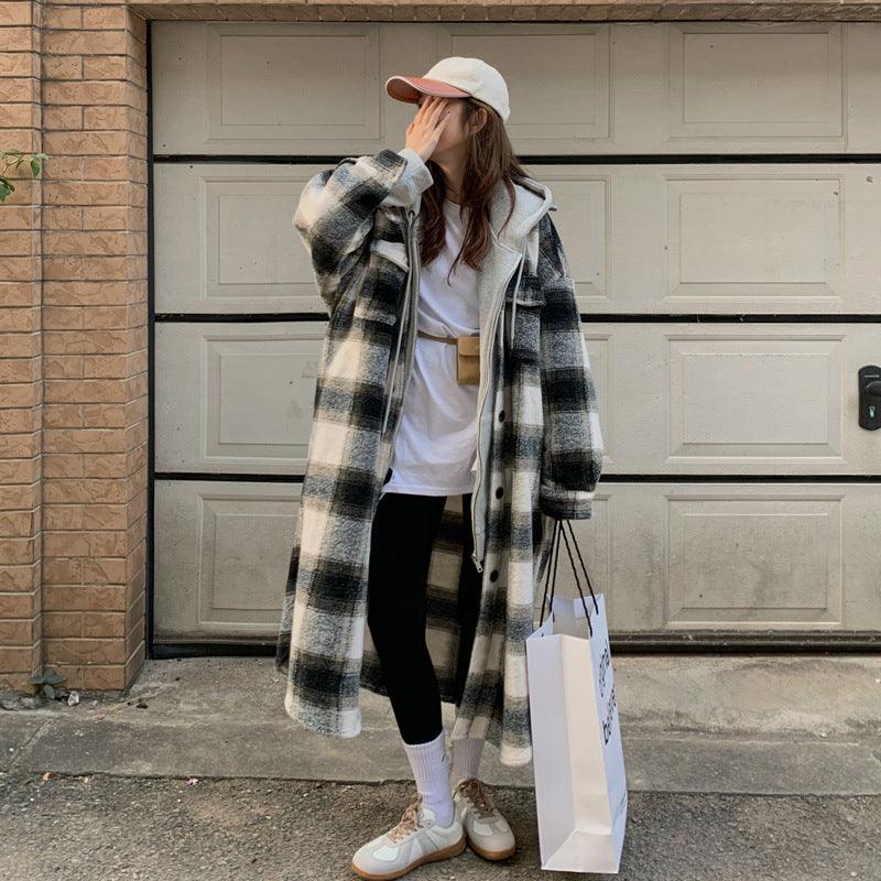 Plaid Net Red Woolen Coat Small Windbreaker - melvincucci