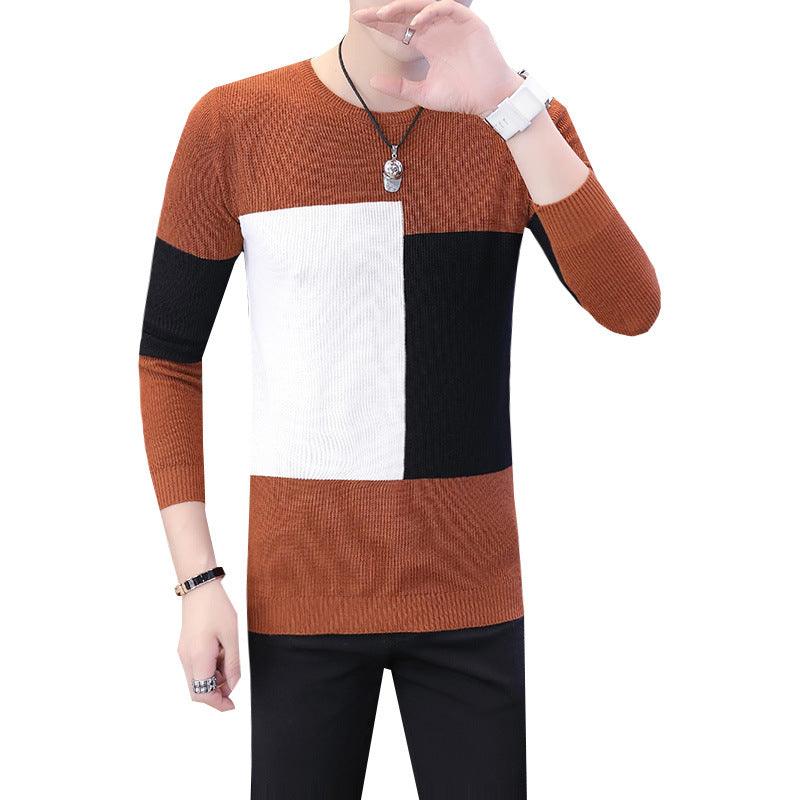 Plaid Slim-Fit Trendy Handsome Clothes Base Knitwear - melvincucci