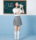 Pleated plaid skirt for women - melvincucci