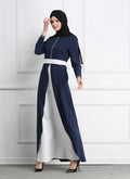 Plus Size Patchwork Abaya Muslim Dress With Beads Women Arab Turkish Singapore Dubai Muslim Robe Islamic dress - melvincucci
