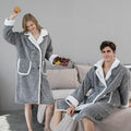 Plush Thickened Men's And Women's Bathrobes And Pajamas Can Be Worn Outside - melvincucci
