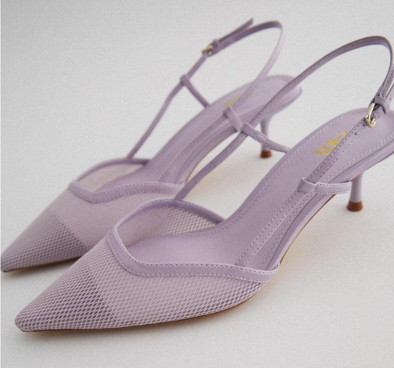 Pointed Baotou Single Shoe With A Small Fragrance On The Back - melvincucci