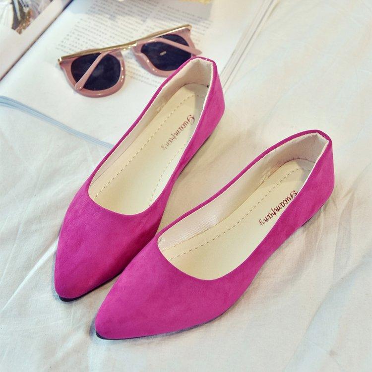 Pointed Toe Shoe Pump Suede Flat Shoe - melvincucci