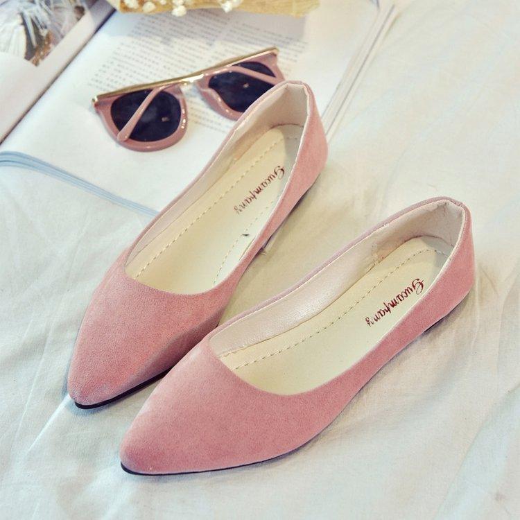 Pointed Toe Shoe Pump Suede Flat Shoe - melvincucci
