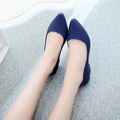 Pointed-toe single-shoe wedge soft-soled work shoes - melvincucci