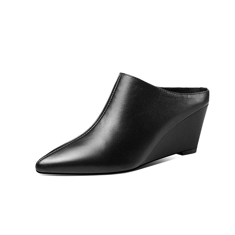 Pointed Toe Wedge Flat Shoes Shoe Covers Foot Mules - melvincucci
