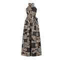 Printed African Fashion Halter Long One-piece Dress - melvincucci