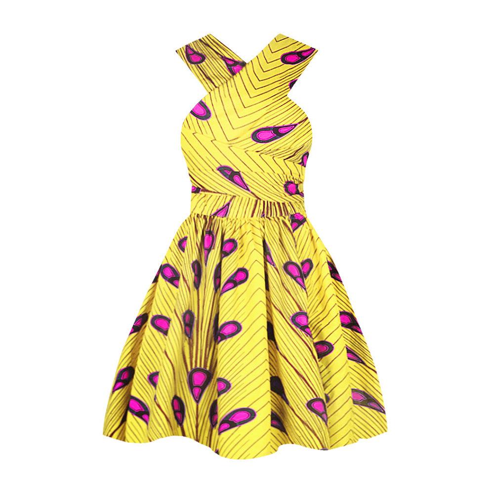 Printed African pleated skirt - melvincucci