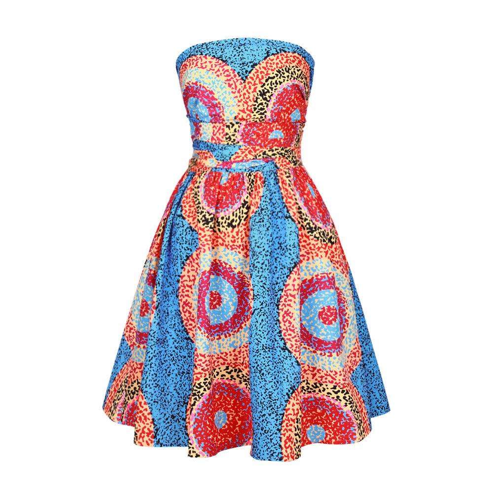 Printed African pleated skirt - melvincucci