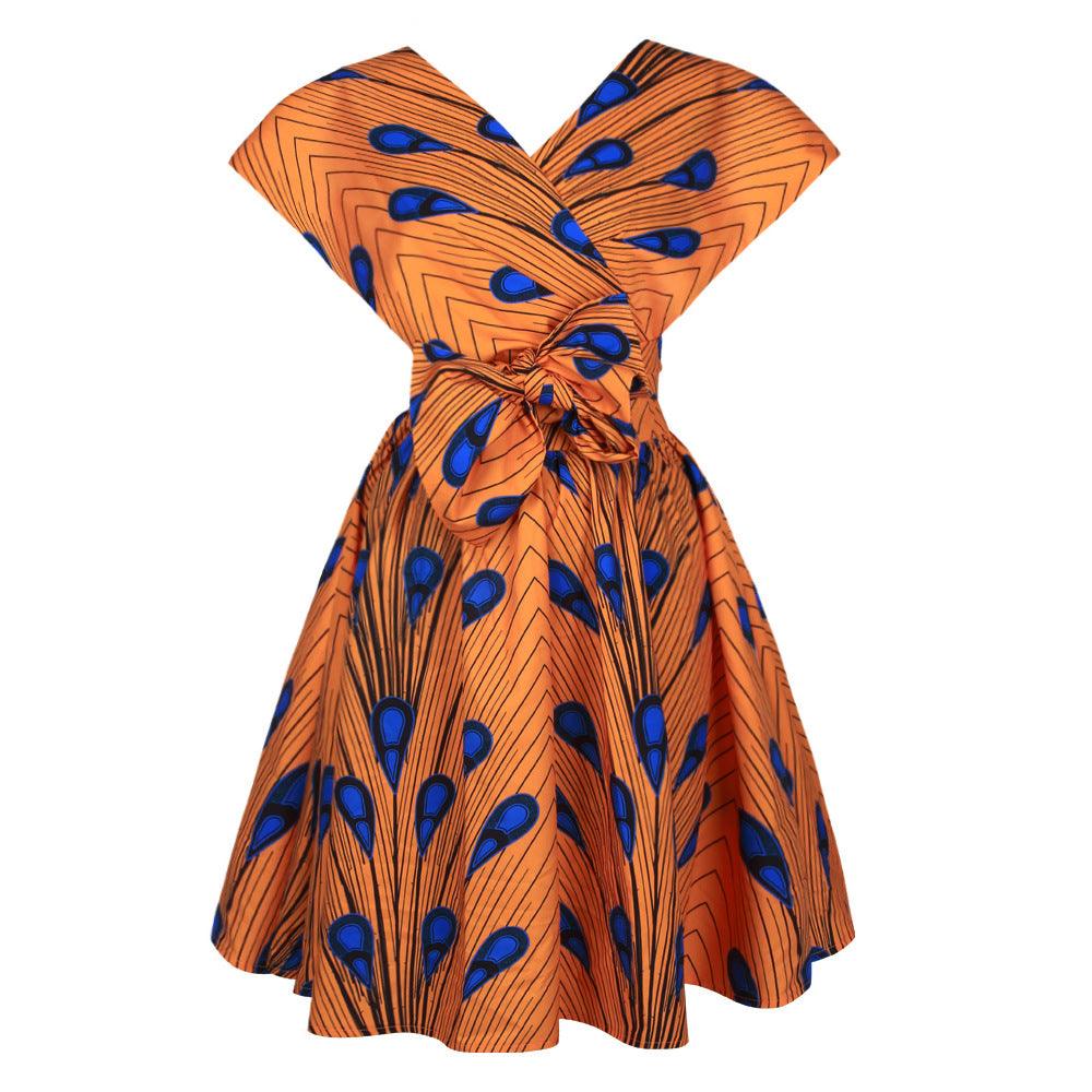 Printed African pleated skirt - melvincucci