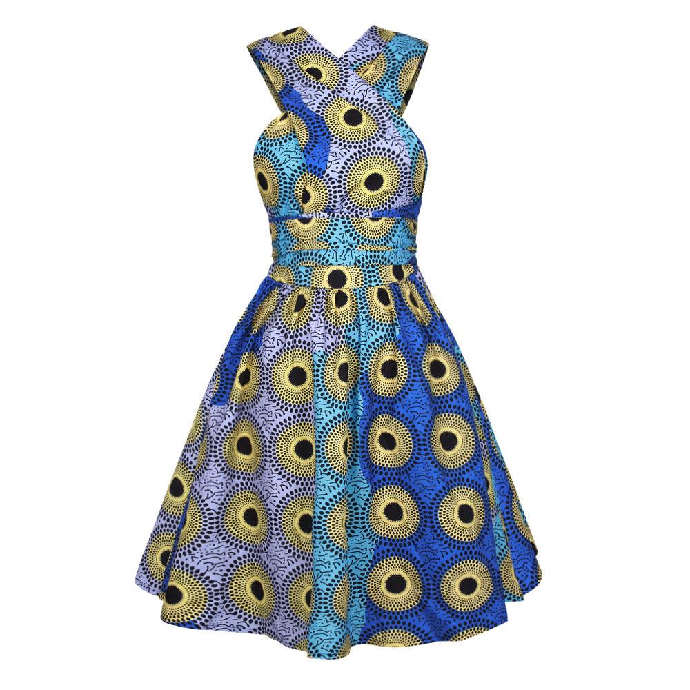 Printed African pleated skirt - melvincucci
