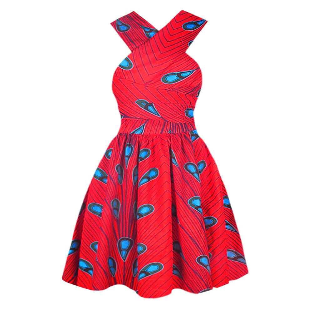 Printed African pleated skirt - melvincucci