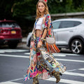 Printed holiday sunscreen beachwear - melvincucci