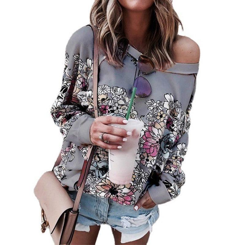 Printed Long Sleeve Sweatshirt Jacket Women - melvincucci
