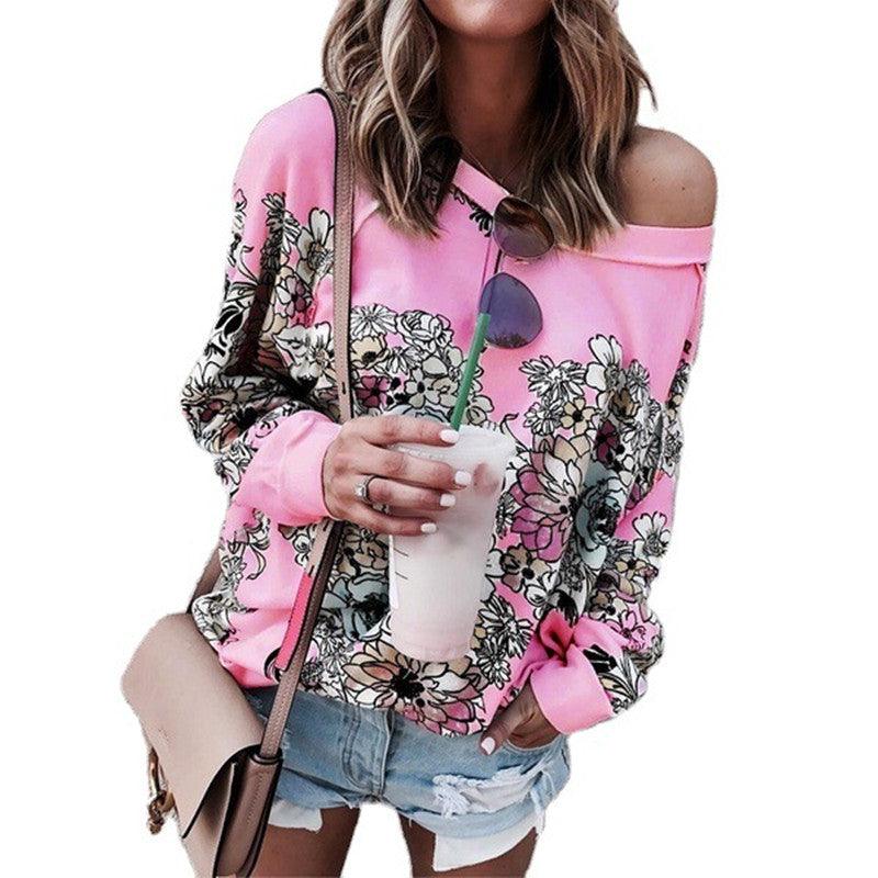 Printed Long Sleeve Sweatshirt Jacket Women - melvincucci