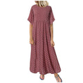 Printed round neck dress - melvincucci