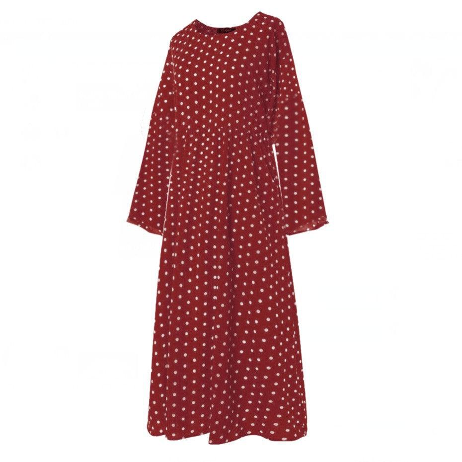 Printed round neck dress - melvincucci