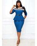 Professional Tight African Dress With Matching Flounces - melvincucci
