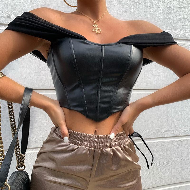PU leather slim camisole - melvincucci