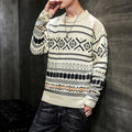 Pullover long sleeve round neck casual men's sweater - melvincucci
