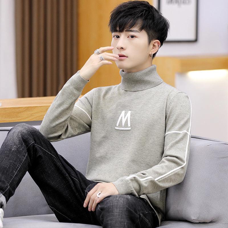 Pullover Sweater Trendy Youth Slim Men's Personalized Knitwear - melvincucci