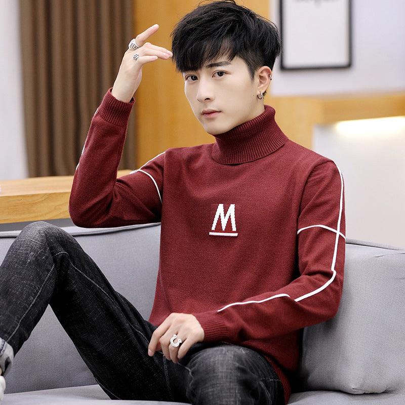 Pullover Sweater Trendy Youth Slim Men's Personalized Knitwear - melvincucci
