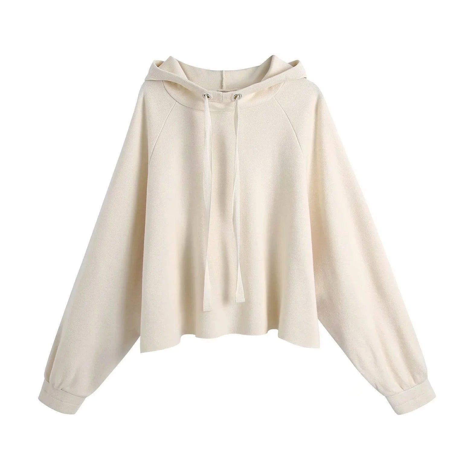 Pullovers Knitted Sweatshirt Hooded TRAF Vintage Long-Sleeve Female Women Fashion - melvincucci