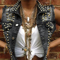 Punk Style Denim Vest Women - melvincucci