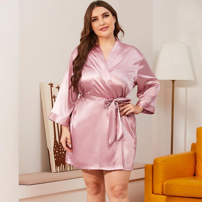 Pure color bathrobe home service - melvincucci