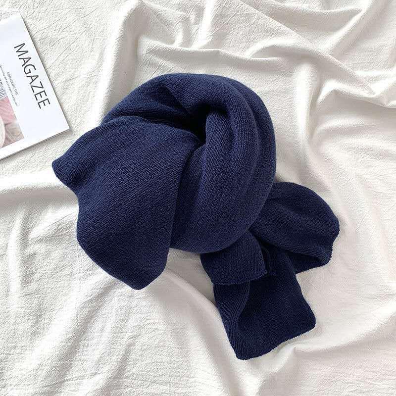 Pure Color Knitted Wool Scarf Women Autumn And Winter - melvincucci