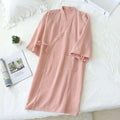 Pure Cotton Gauze Crepe Japanese Kimono Bathrobe - melvincucci