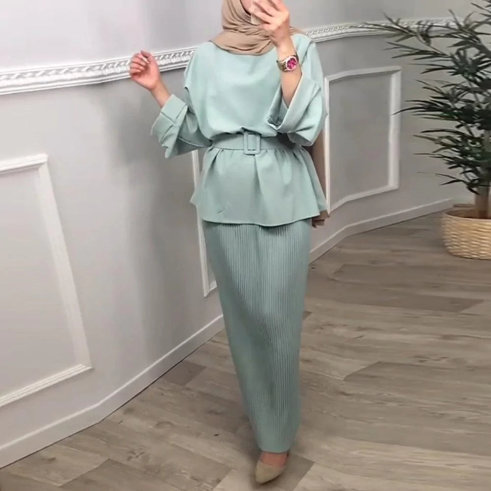 Ramadan Eid Mubarak Abaya Dubai Turkey Hijab Dress Muslim Se - melvincucci
