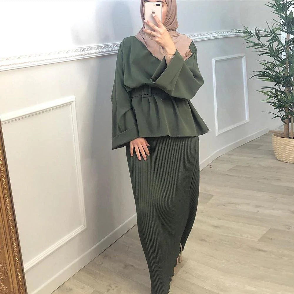 Ramadan Eid Mubarak Abaya Dubai Turkey Hijab Dress Muslim Se - melvincucci