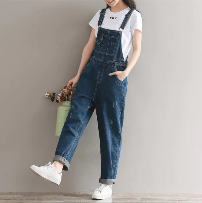 rand Jeans Women Jumpsuit Denim Romper Overalls - melvincucci