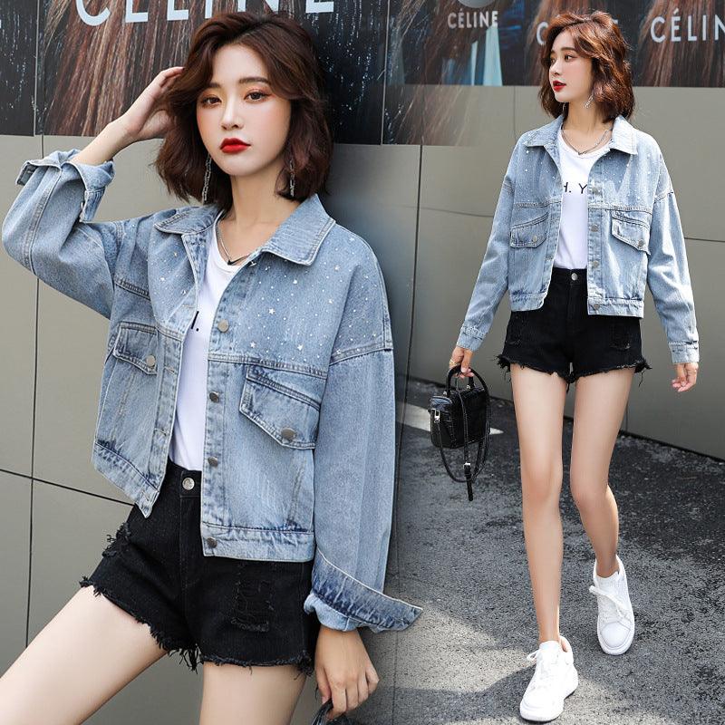 Real Shot Casual Denim Jacket Women Loose Short - melvincucci