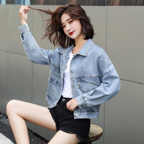 Real Shot Casual Denim Jacket Women Loose Short - melvincucci