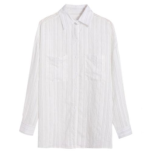 Real Shot Denim Shirt Women Autumn Long Sleeve - melvincucci