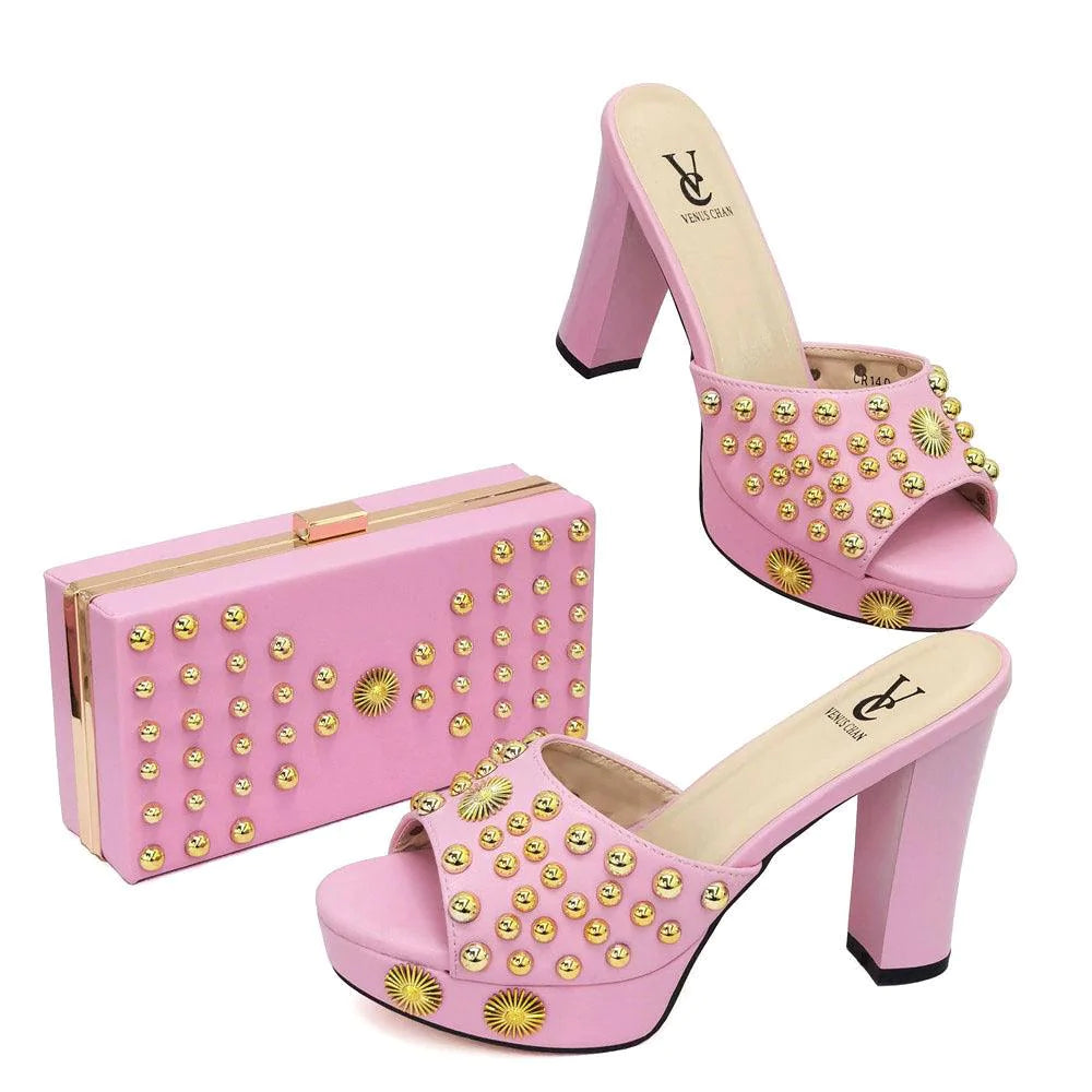 Rectangular Clutch Bag All-match Dinner Shoe Bag Set - melvincucci