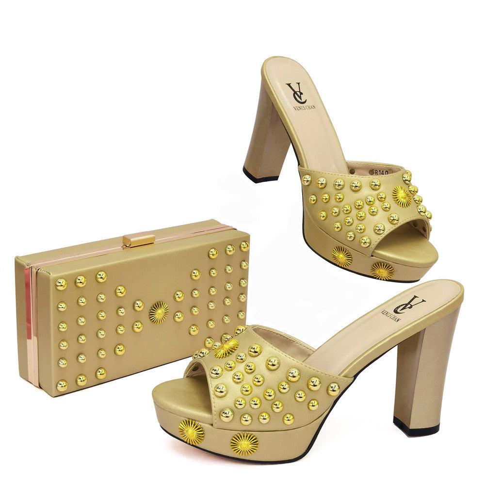 Rectangular Clutch Bag All-match Dinner Shoe Bag Set - melvincucci