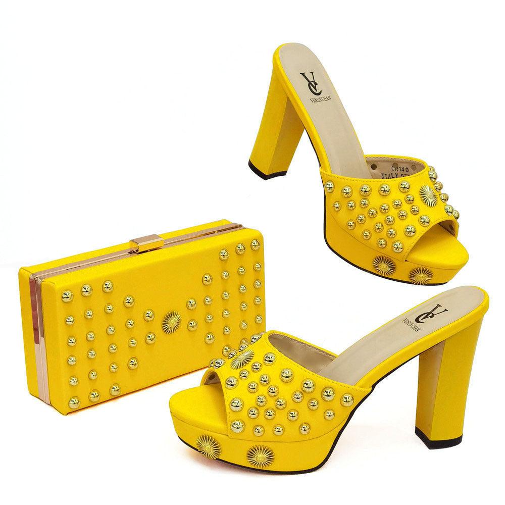 Rectangular Clutch Bag All-match Dinner Shoe Bag Set - melvincucci